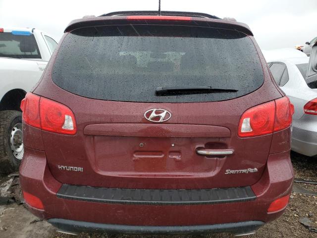 5NMSH73EX8H183842 - 2008 HYUNDAI SANTA FE SE MAROON photo 6