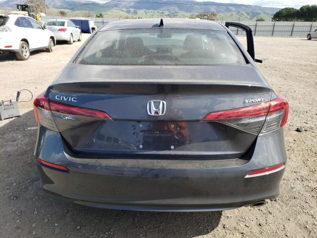 2HGFE2F56NH591594 - 2022 HONDA CIVIC SPORT GRAY photo 6