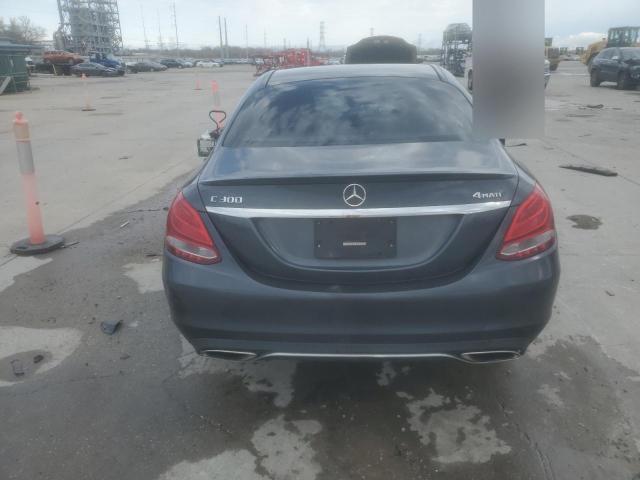 55SWF4KB1GU137425 - 2016 MERCEDES-BENZ C 300 4MATIC GRAY photo 6