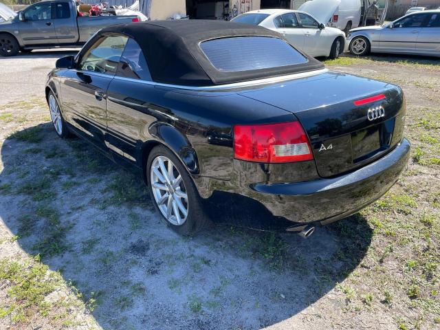 WAUAC48H76K009141 - 2006 AUDI A4 1.8 CABRIOLET BLACK photo 3