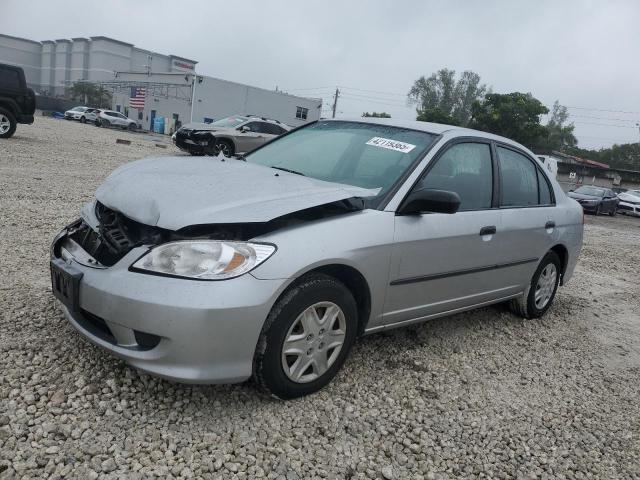 1HGES16355L017620 - 2005 HONDA CIVIC DX VP Արծաթագույն լուսանկար 1