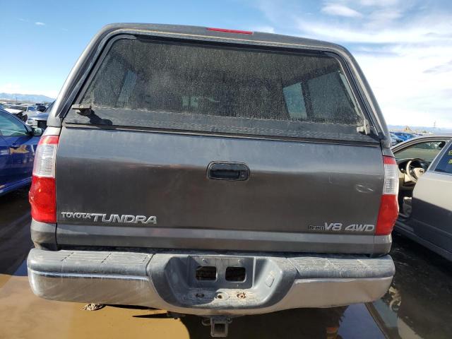 5TBDT44106S521544 - 2006 TOYOTA TUNDRA DOUBLE CAB SR5 GRAY photo 6