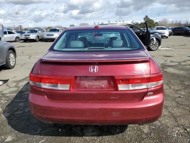 1HGCM66594A043812 - 2004 HONDA ACCORD EX RED photo 6