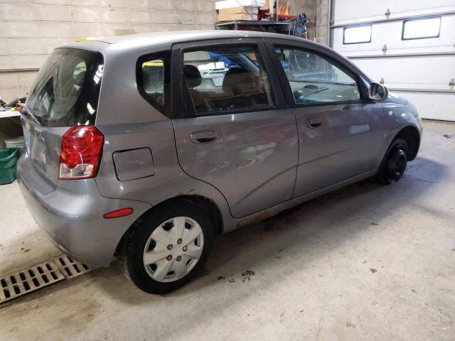 KL1TD66677B790208 - 2007 CHEVROLET AVEO BASE GRAY photo 3