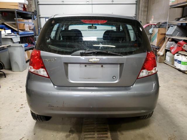 KL1TD66677B790208 - 2007 CHEVROLET AVEO BASE GRAY photo 6