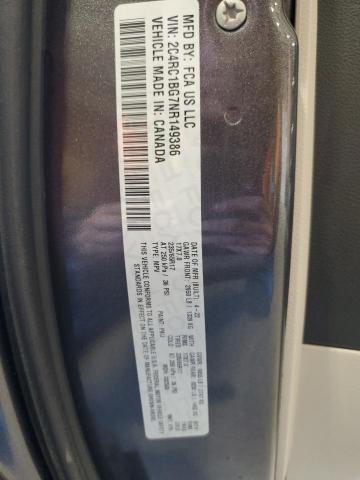 2C4RC1BG7NR149386 - 2022 CHRYSLER PACIFICA TOURING L CHARCOAL photo 13