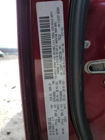 1C6RR7LT3HS597194 - 2017 RAM 1500 SLT BURGUNDY photo 12