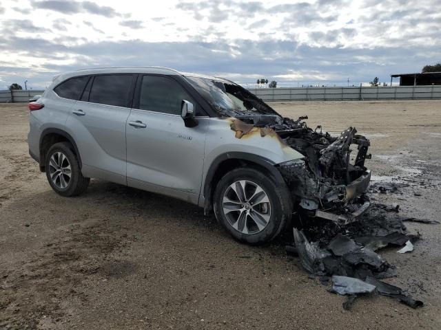 5TDHBRCH0MS524674 - 2021 TOYOTA HIGHLANDER HYBRID XLE SILVER photo 4