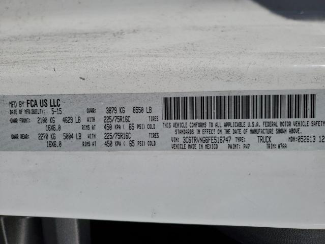 3C6TRVNG6FE516747 - 2015 RAM PROMASTER 1500 STANDARD Ağ foto 13