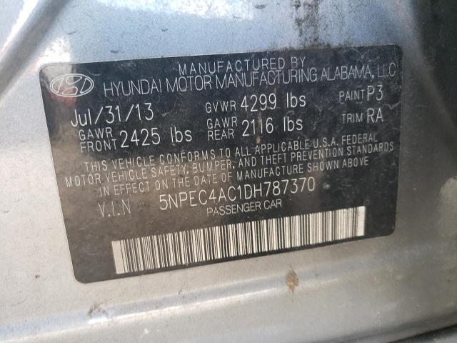 5NPEC4AC1DH787370 - 2013 HYUNDAI SONATA SE GRAY photo 12