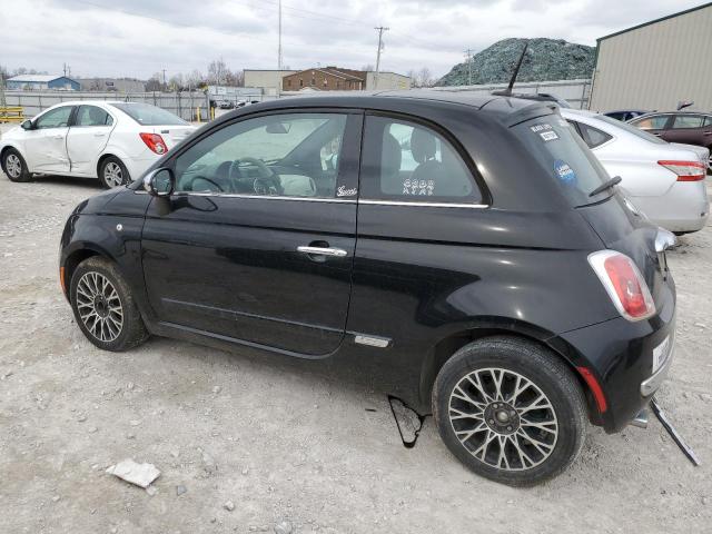 3C3CFFCR6CT229125 - 2012 FIAT 500 LOUNGE BLACK photo 2