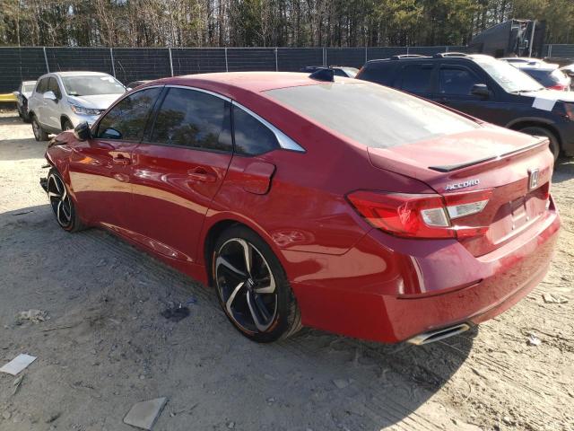 1HGCV1F37NA022165 - 2022 HONDA ACCORD SPORT RED photo 2