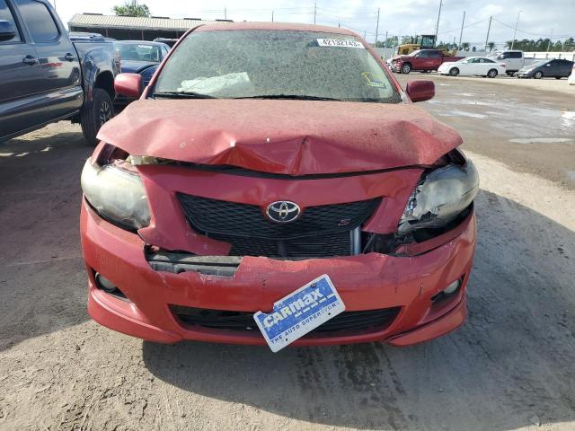 2T1BU4EE1AC465547 - 2010 TOYOTA COROLLA BASE RED photo 5