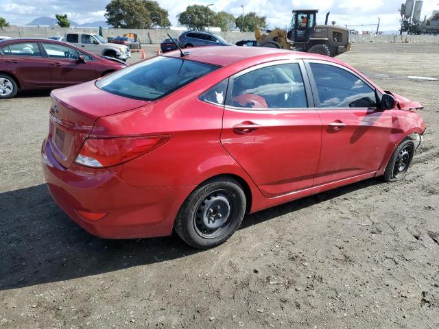 KMHCT4AE5FU864125 - 2015 HYUNDAI ACCENT GLS RED photo 3