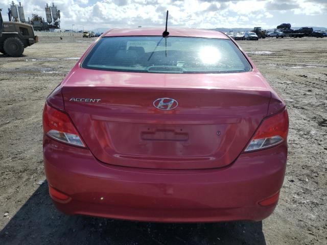 KMHCT4AE5FU864125 - 2015 HYUNDAI ACCENT GLS RED photo 6