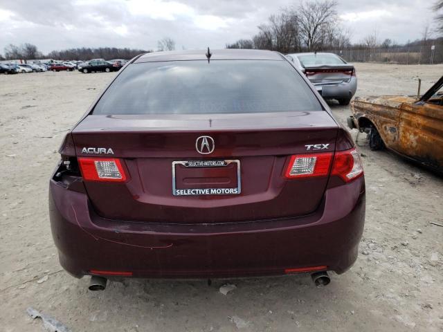 JH4CU2F68AC030743 - 2010 ACURA TSX BURGUNDY photo 6