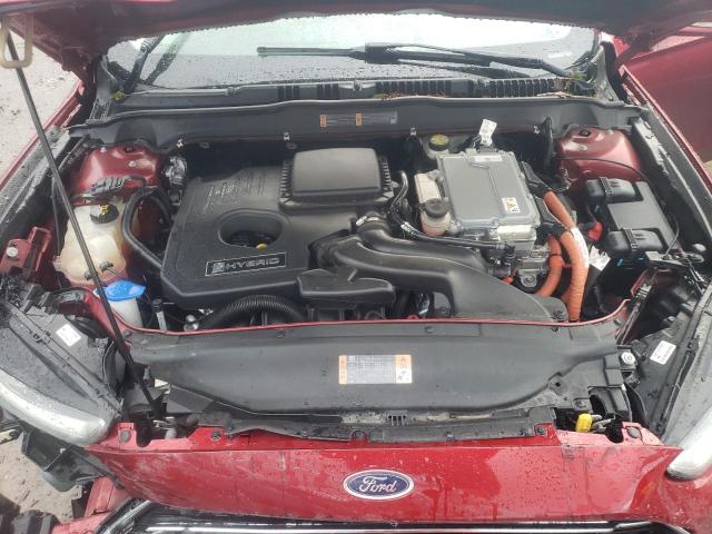 3FA6P0LU4GR316232 - 2016 FORD FUSION SE HYBRID RED photo 11