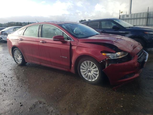 3FA6P0LU4GR316232 - 2016 FORD FUSION SE HYBRID RED photo 4