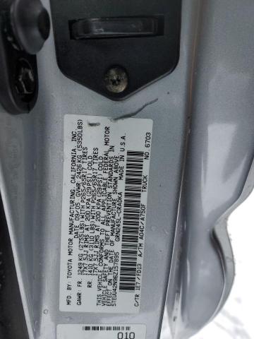 5TEUU42N96Z157895 - 2006 TOYOTA TACOMA ACCESS CAB ვერცხლისფერი ფოტო 12