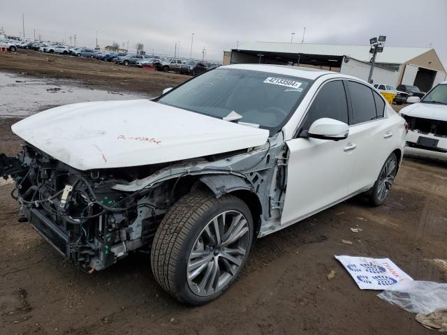 JN1EV7ARXJM441693 - 2018 INFINITI Q50 LUXE WHITE photo 1