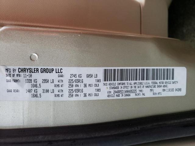 2A4RR5D1XAR495225 - 2010 CHRYSLER TOWN & COU TOURING ბეჟი ფოტო 13