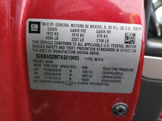 3GNBADDM7AS610683 - 2010 CHEVROLET HHR SS 勃艮第红 照片 12