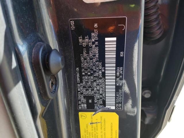 JTJHA31U540053931 - 2004 LEXUS RX 330 CHARCOAL photo 13