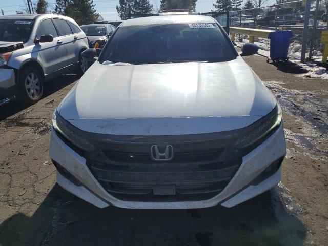 1HGCV1F31MA097071 - 2021 HONDA ACCORD SPORT WHITE photo 5