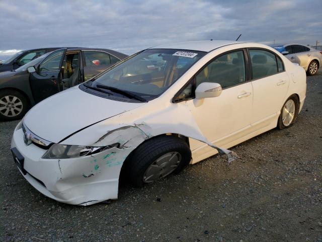 JHMFA36207S023521 - 2007 HONDA CIVIC HYBRID WHITE photo 1