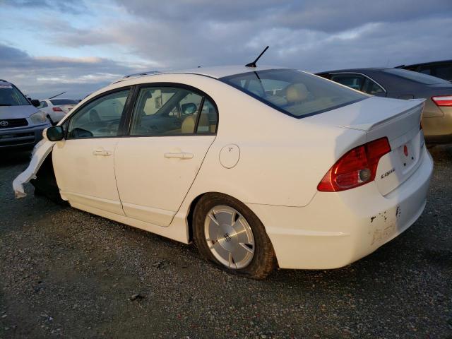 JHMFA36207S023521 - 2007 HONDA CIVIC HYBRID WHITE photo 2