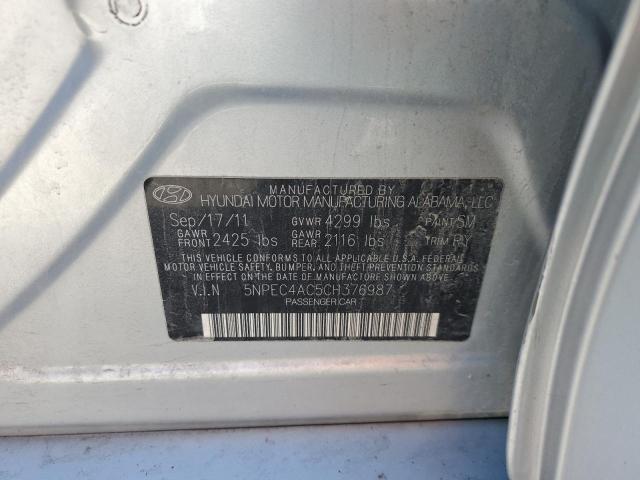 5NPEC4AC5CH376987 - 2012 HYUNDAI SONATA SE SILVER photo 13