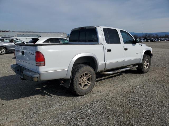 1B7HG48N62S695324 - 2002 DODGE DAKOTA QUAD SLT WHITE photo 3