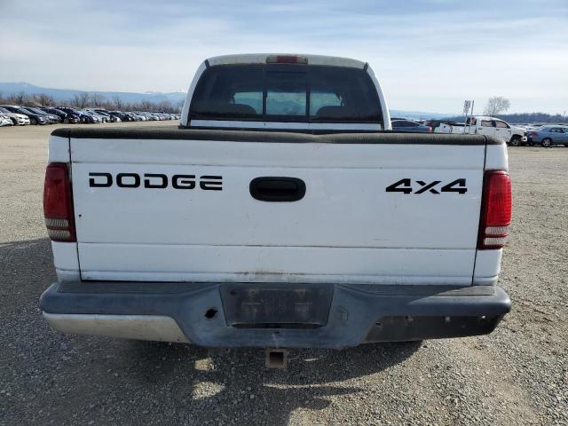 1B7HG48N62S695324 - 2002 DODGE DAKOTA QUAD SLT WHITE photo 6