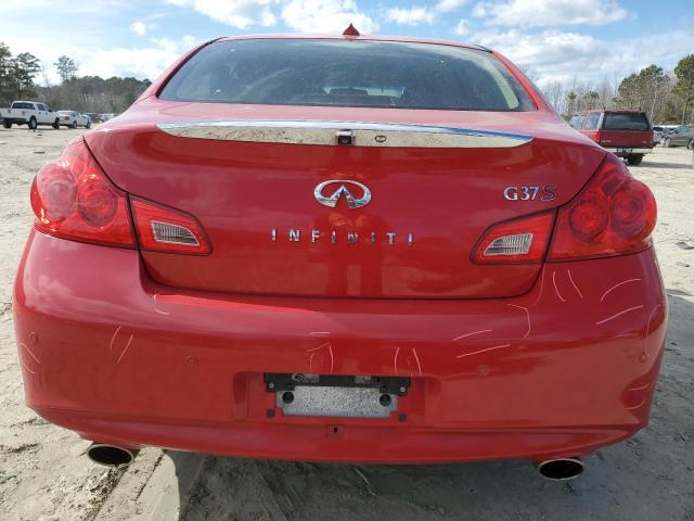 JN1CV6AP0CM628895 - 2012 INFINITI G37 BASE RED photo 6