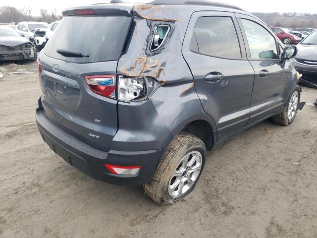 MAJ6S3GL0KC287112 - 2019 FORD ECOSPORT SE Szary zdjęcie 3