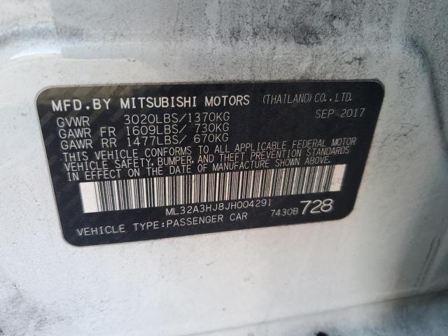 ML32A3HJ8JH004291 - 2018 MITSUBISHI MIRAGE ES WHITE photo 12