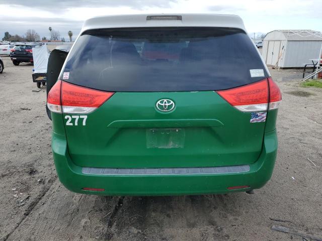 5TDKA3DC7CS010585 - 2012 TOYOTA SIENNA BASE GREEN photo 6