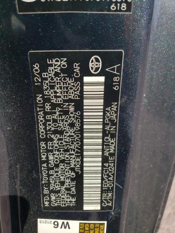 JTKDE177070198576 - 2007 TOYOTA SCION TC ნაცრისფერი ფოტო 13