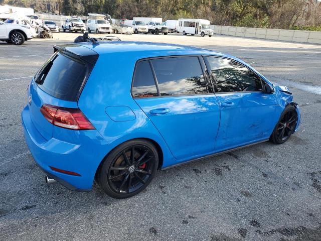 3VW5T7AUXKM012693 - 2019 VOLKSWAGEN GTI S BLUE photo 3