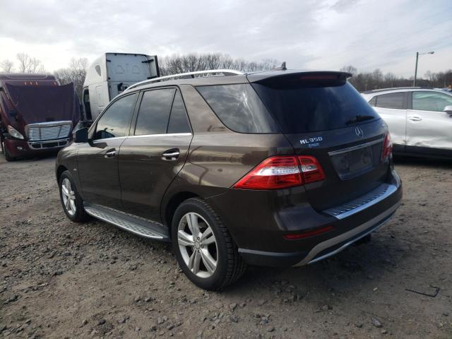 4JGDA5HB2CA026708 - 2012 MERCEDES-BENZ ML 350 4MATIC BROWN photo 2