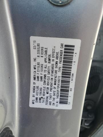 1HGCR2F70FA148270 - 2015 HONDA ACCORD EX SILVER photo 12