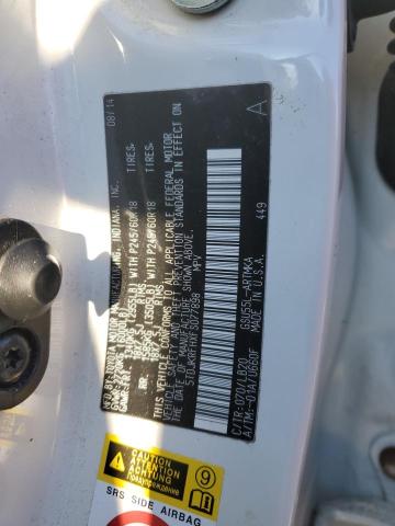 5TDJKRFHXFS077898 - 2015 TOYOTA HIGHLANDER XLE WHITE photo 12