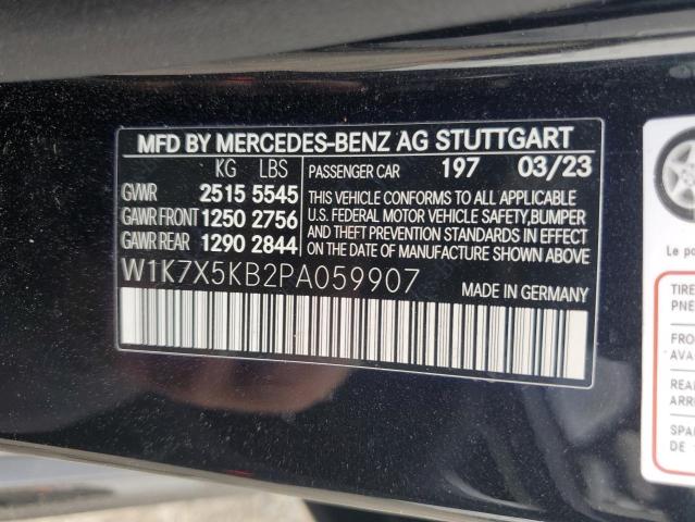 W1K7X5KB2PA059907 - 2023 MERCEDES-BENZ AMG GT 43 BLACK photo 12