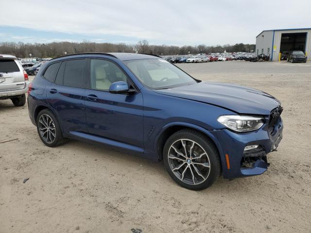 5UXTR9C57KLP97538 - 2019 BMW X3 XDRIVE30I BLUE photo 4