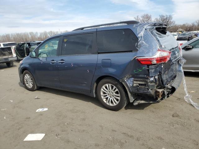 5TDYK3DC8FS571437 - 2015 TOYOTA SIENNA XLE BLUE photo 2