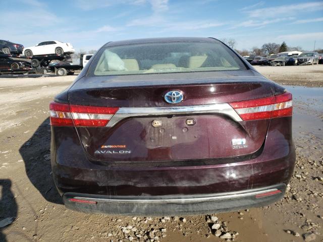 4T1BD1EB4DU002258 - 2013 TOYOTA AVALON HYBRID BURGUNDY photo 6