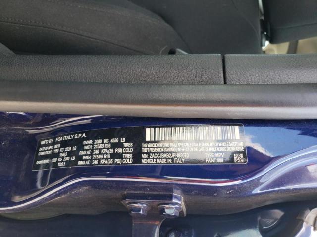 ZACCJBAB2JPH95070 - 2018 JEEP RENEGADE SPORT Կապույտ լուսանկար 12