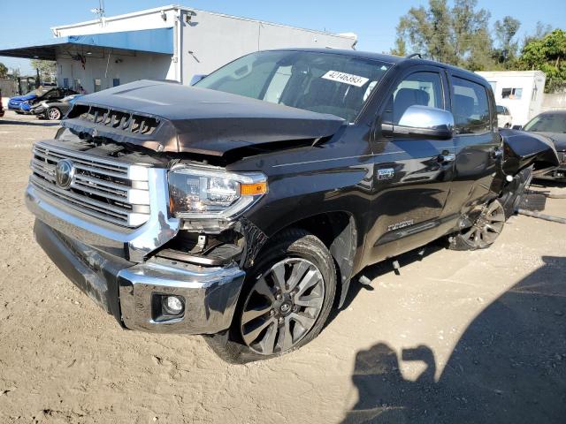 5TFFY5F19LX259243 - 2020 TOYOTA TUNDRA CREWMAX LIMITED BROWN photo 1