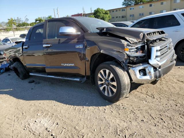 5TFFY5F19LX259243 - 2020 TOYOTA TUNDRA CREWMAX LIMITED BROWN photo 4