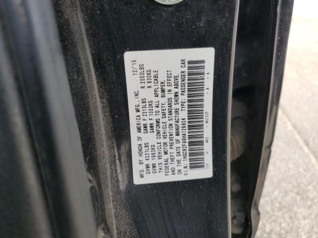 1HGCR2F86HA126804 - 2017 HONDA ACCORD EXL BLACK photo 12